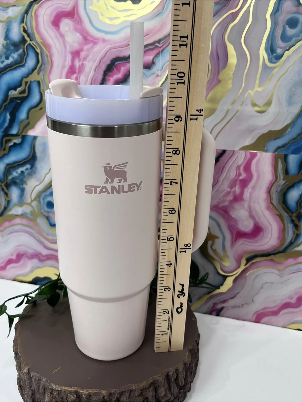 Stanley 30oz Insulated Tumbler Pale Pink with Handle and Straw Dishwasher Safe